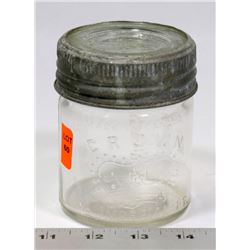 1/2 PINT CROWN BRAND CANNING JAR