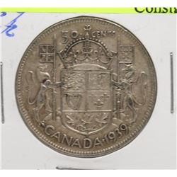 KEY DATE 1939 GVI 50 CENT