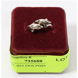 STAMPED .925 DOLPHIN RING