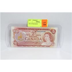 UNC 1974 $2 NOTE