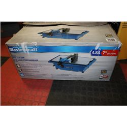 MASTERCRAFT 7" TABLETOP WET TILE SAW.