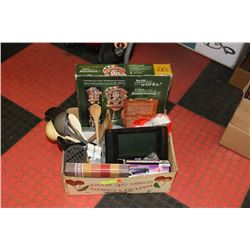 BOX OF KITCHEN MISCELLANEOUS.
