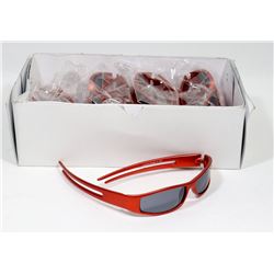 BOX OF RED SUNGLASSES