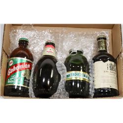 BOX W/4 COLLECTIBLE VINTAGE BOTTLES OF