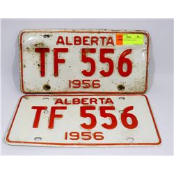 SET OF 1956 LICENSE PLATES