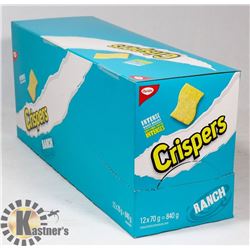 CASE WITH 12 70G BAGS OF RANCH CRISPERS