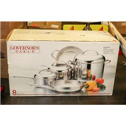 8PC GOVERNORS TABLE POT AND PAN SET