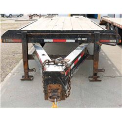 NORBERTS 25' TANDEM DUALLY FLAT DECK PINTLE TOW.