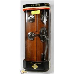 NEW GATEHOUSE OVAL ENTRY LOCK SETS PEWTER