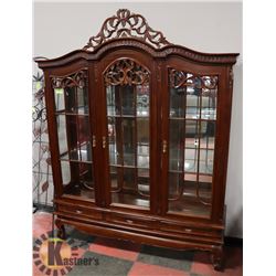 LARGE SOLID WOOD CHINA CABINET