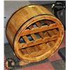 Image 1 : WOOD BARREL WINE RACK 25" TALL
