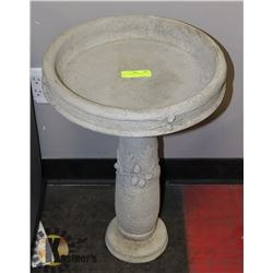 2 PIECE CONCRETE BIRDBATH 16" X 23"