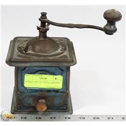 ANTIQUE METAL COFFEE GRINDER