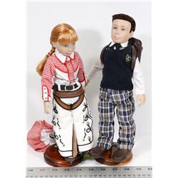 LOT OF 2 GENE COLLECTION DOLLS 12"H, COWGIRL W/