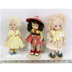 LOT OF THREE 1950'S MUFFIE DOLLS