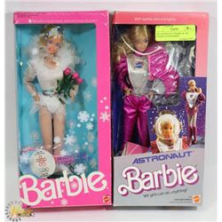 1985 ASTRONAUT BARBIE & 1991 SKATING STAR BARBIE