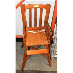 VINTAGE WOOD DOLL HIGH CHAIR