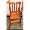 Image 1 : VINTAGE WOOD DOLL HIGH CHAIR