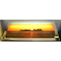 PALM TREE SUNSET ELECTRIC LIGHT UP PICTURE