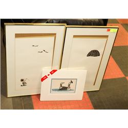 LOT OF THREE INUIT ARTWORK