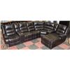 Image 1 : NEW BORDEAUX 7PC LEATHERETTE DOUBLE CONSOLE
