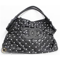 REPLICA CHANEL BLACK & JEWELLED PURSE WITH BLACK