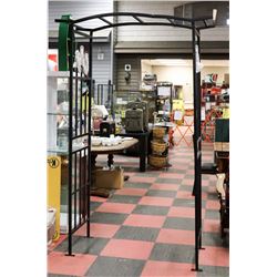 NEW PACIFIC RIM BLACK WROUGHT IRON ARBOUR -
