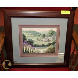 "ENCHANTED GARDEN" 21 X 18 FRAMED PRINT