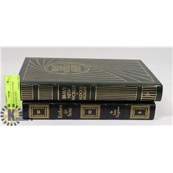 2 BOUND IN GENUINE LEATHER EASTON PRESS GOLD