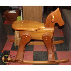 PINE WOOD ROCKING HORSE.