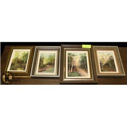SET OF 4 ESTATE OIL ON CANVAS SIGNED FRIEDL,