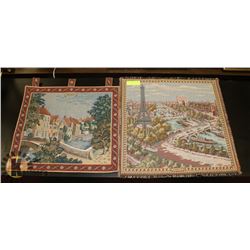 2 TAPESTRY WALL HANGINGS.