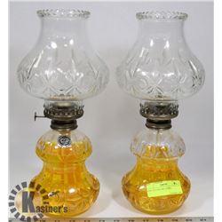 PAIR OF COAL OIL LAMPS.
