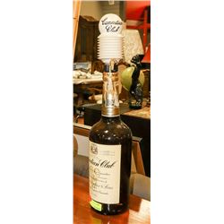 VINTAGE CANADIAN CLUB TEXAS MICKEY BOTTLE W/PUMP