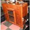 Image 1 : VINTAGE SIDEBOARD W/GLASS DOOR FRONT, 44"X16.5"X39