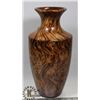 Image 1 : SOLID WOOD SWIRL DESIGN VASE.