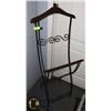 Image 1 : WROUGHT/WOOD TRIM VALET STAND - FOLDS FOR
