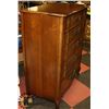 Image 3 : 5 DRAWER FRENCH PROVINCIAL HIGH BOY DRESSER.