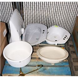 PALLET OF NEW SINKS + 1 FAUCET