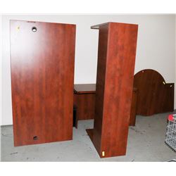 CORNER OFFICE DESK W/MATCHING TABLE