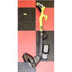 RYOBI CORDLESS WEEDEATER W/ BATTERY & CHARGER