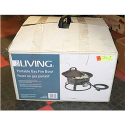 FOR LIVING PORTABLE GAS FIRE BOWL.