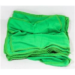 PACK OF 10 NEW GREEN MICROFIBER RAGS
