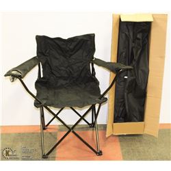 CASE OF 4 NEW FOLDING LAWN CHAIRS.