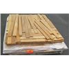 Image 1 : Teak Bundle: Louver Blades Approx. 150 LF, 1/4" x 1-3/4", Veneers Approx. 120 LF, 1/8" thick, 5-6" w