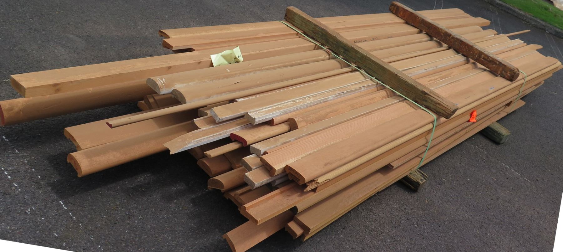 Fir Wood Bundle: Handrail, Rail Cap, Base Rail, Trims, Approx. 120 LF ...