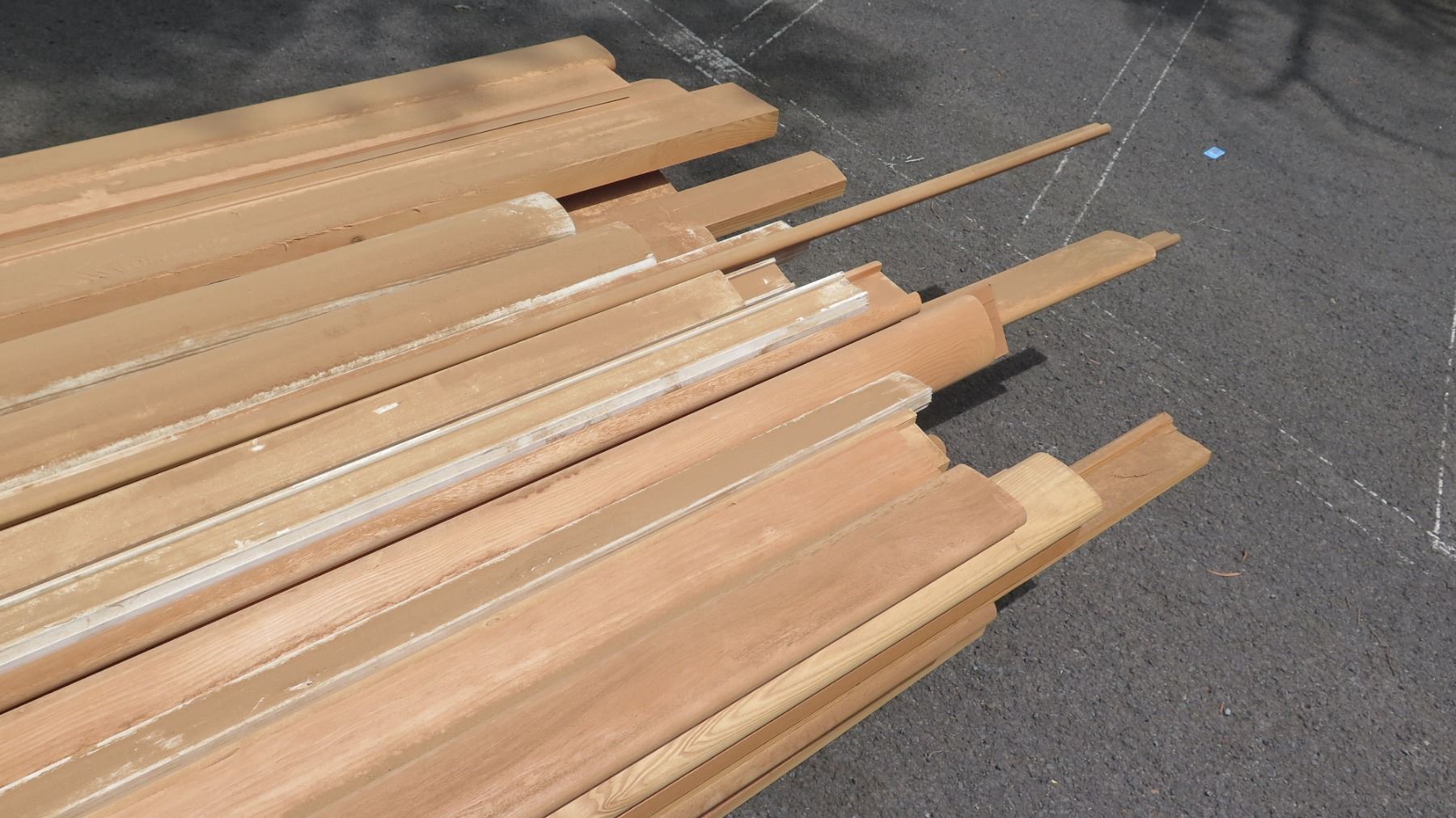 Fir Wood Bundle: Handrail, Rail Cap, Base Rail, Trims, Approx. 120 LF ...