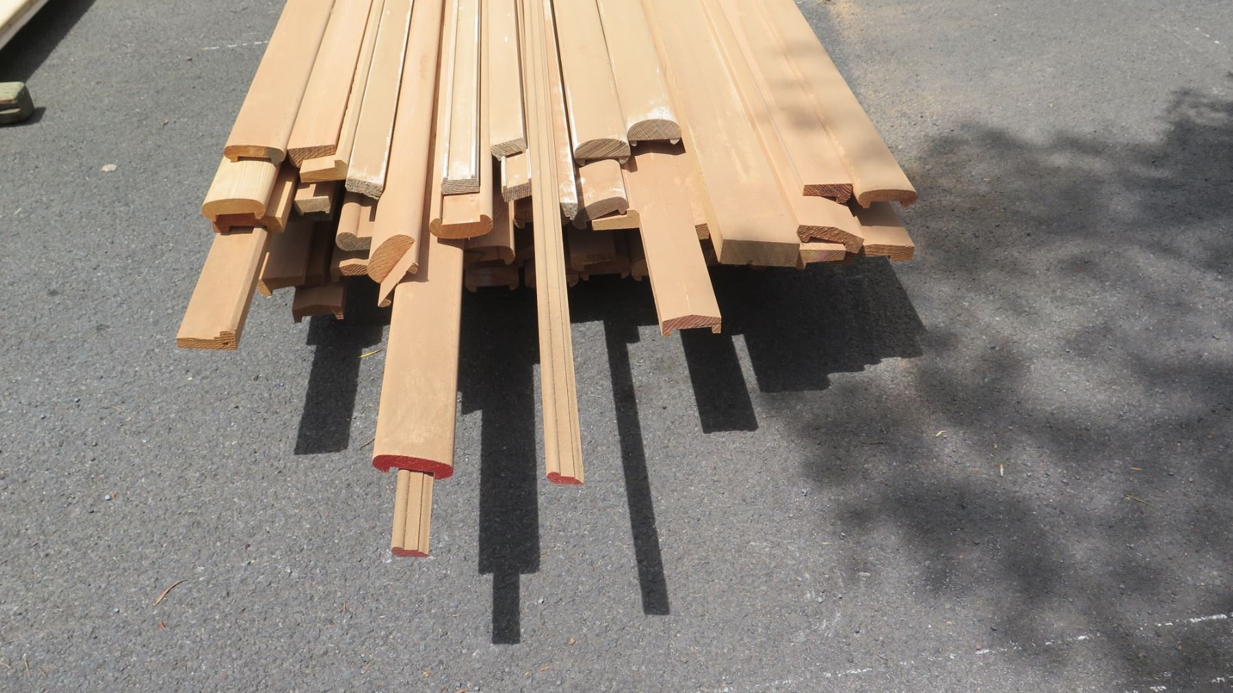 Fir Wood Bundle: Handrail, Rail Cap, Base Rail, Trims, Approx. 120 LF ...