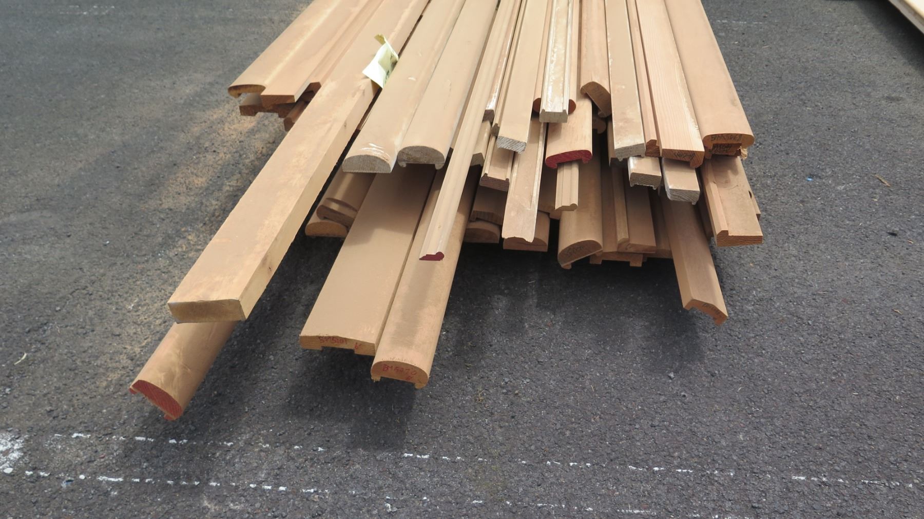 Fir Wood Bundle: Handrail, Rail Cap, Base Rail, Trims, Approx. 120 LF ...