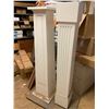 Image 1 : 4 Architectural Columns, Wood Showroom Sample, Approx. 5'-6'